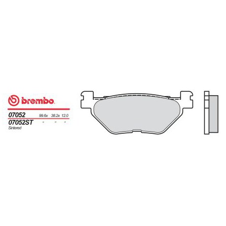 Rear brake pads Brembo Yamaha 530 T MAX LUX MAX 2016 -  type XS