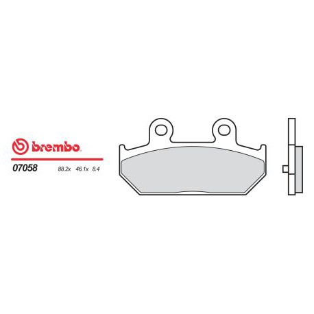 Zadní brzdové destičky Brembo Suzuki 650 BURGMAN EXECUTIVE 2004 -  směs XS