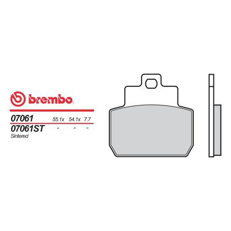 Zadní brzdové destičky Brembo Piaggio 400 MP3 2007 -  směs XS