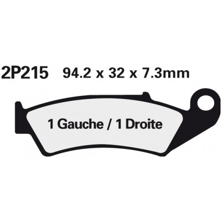 Front brake pads Nissin Honda CR 500 R 1987 - 1994 type ST