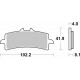Přední brzdové destičky SBS Ducati  1260 Diavel S 2019 -  směs HS