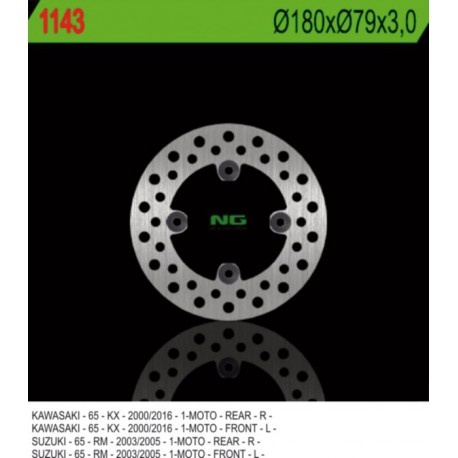 Přední brzdový kotouč NG Kawasaki 65 KX 14" / 12" wheels 2000 - 2019