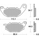 Vorne bremsbeläge SBS Yamaha YZF 321 R3 2015 - 2019 směs HS