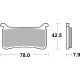 Front brake pads SBS Honda VFR 800 X Crossrunner 2017 - 2019 směs HS