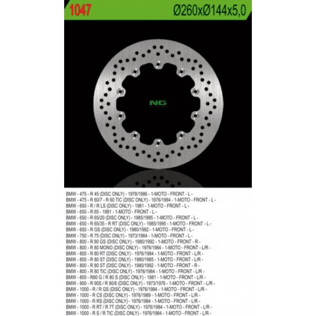 Front brake disc NG BMW 900 R 90 / 6 / R 90 S Disc only 2013 - 2016
