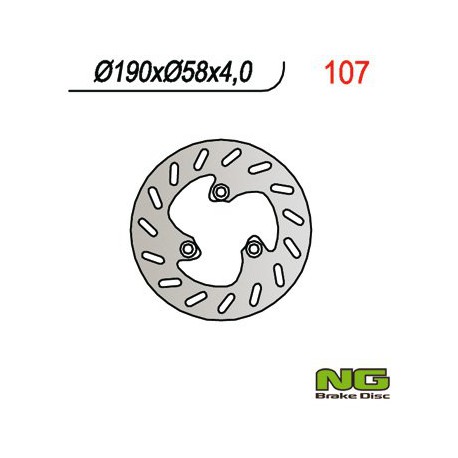 Front brake disc NG Peugeot 50 STREETZONE 10" wheels 2014 - 2018