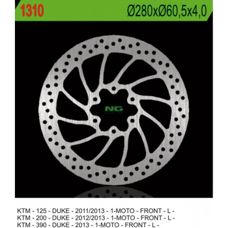 Vorne Bremsscheibe NG KTM 125 DUKE 2011 - 2012
