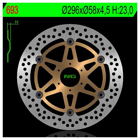 Front brake disc NG Honda 600 CB S HORNET 2000 - 2006