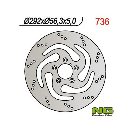 Vorne Bremsscheibe NG Harley-Davidson 883 SPORTSTER XL R ROADSTER 2000 - 2003