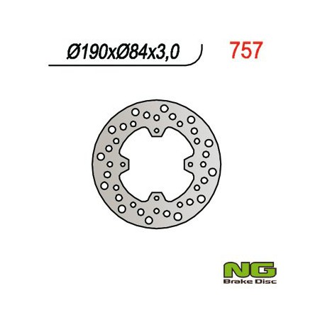 Rear brake disc NG Yamaha 85 YZ 17" / 14" wheels 1993 - 2019
