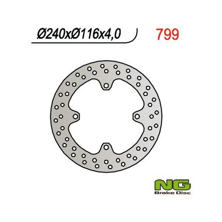 Zadní brzdový kotouč NG Kawasaki 125 KX 2006 - 2008
