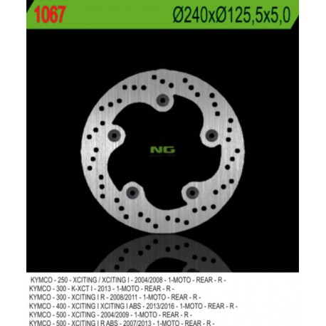 Rear brake disc NG Kymco 400 XCITING i 2016 - 2018
