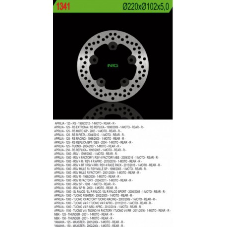 Rear brake disc NG Aprilia 1200 CAPONORD RALLY 2013 - 2015