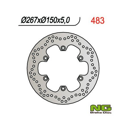 Rear brake disc NG Yamaha 1670 MT-01 2007 - 2012