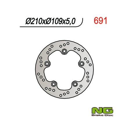 Zadní brzdový kotouč NG Kawasaki 250 SC EPSYLON 2002 - 2003