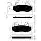Přední brzdové destičky Goldfren Yamaha YFZ 450 2003-2016 směs AD