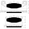 Front brake pads Goldfren Suzuki GS 500 E 1989-1995 type AD