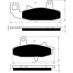 Front brake pads Goldfren Suzuki DR 600 R 1986-1991 type AD