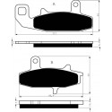 Front brake pads Goldfren Suzuki DR 650 RE 1994-1995 type AD