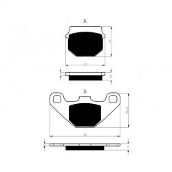 Front brake pads Goldfren Peugeot Speedake 50 1994-1997 type AD
