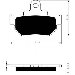 Front brake pads Goldfren Suzuki DR 600 S 1985-1989 type AD