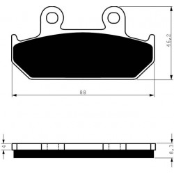 Front brake pads Goldfren Honda NX 650 Dominator 1993-1996 type AD