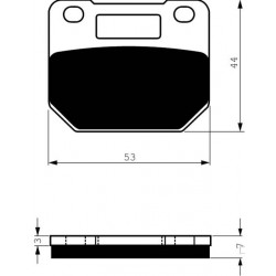 Front brake pads Goldfren Suzuki RG 80 Gamma 1988-1995 type AD