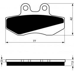Front brake pads Goldfren Aprilia Pegaso 600 1991-1994 type AD