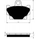 Přední brzdové destičky Goldfren Yamaha XZ 550 1982-1984 směs AD