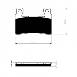 Front brake pads Goldfren Honda CB 1100 2014-2016 type AD