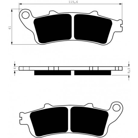 Front brake pads Goldfren Honda FJS 400 Silver Wing 2006-2008 type AD