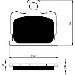 Přední brzdové destičky Goldfren Yamaha XJ 550 1981-1984 směs AD