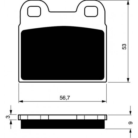 Front brake pads Goldfren BMW R 65 1978-1985 type AD