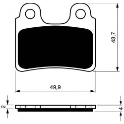 Front brake pads Goldfren Gas Gas EC 50 Boy 2005-2007 type AD