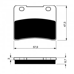 Front brake pads Goldfren Suzuki RG 250 Gamma 1984-1989 type AD