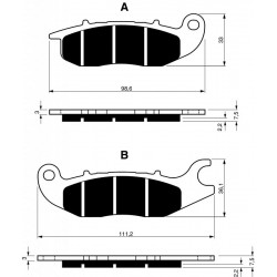 Front brake pads Goldfren Honda CBF 125 2009-2015 type AD