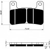Front brake pads Goldfren Suzuki GSX-R 600 2004-2010 type AD