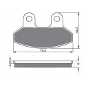 Front brake pads Goldfren SYM RS 125 Shark 1999-2002 type AD