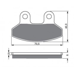 Front brake pads Goldfren SYM Joyride 125 2007-2017 type AD