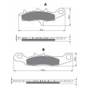 Přední brzdové destičky Goldfren Kawasaki KFX 450 R 2007-2014 směs AD