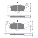 Přední brzdové destičky Goldfren Yamaha YFM 550 Grizzly EPS 2009-2014 směs AD