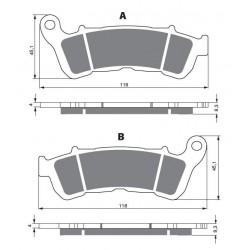 Front brake pads Goldfren Honda SH 300 i 2007-2017 type AD
