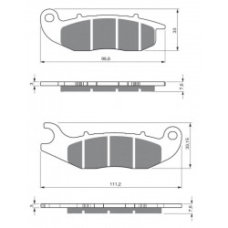 Front brake pads Goldfren Honda CRF 250 L 2013-2017 type AD