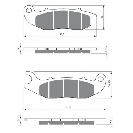 Front brake pads Goldfren Rieju Tango 125 2011-2012 type AD