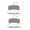 Front brake pads Goldfren Harley-Davidson FLSTC Heriage Softail Classic 1584 2008-2011 type AD