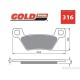 Front brake pads Goldfren Kymco MXU 500 2009-2014 type AD
