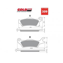 Front brake pads Goldfren Can-Am Renegade 800 2012-2014 type AD