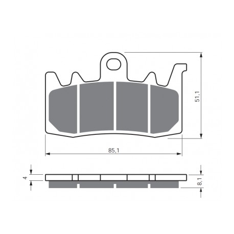 Front brake pads Goldfren Aprilia Caponord 1200 2013-2017 type AD