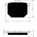 Front brake pads Goldfren Honda GL 1100 Goldwing 1980-1981 type AD