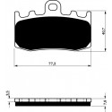 Front brake pads Goldfren BMW K 1200 GT 2003-2006 type AD